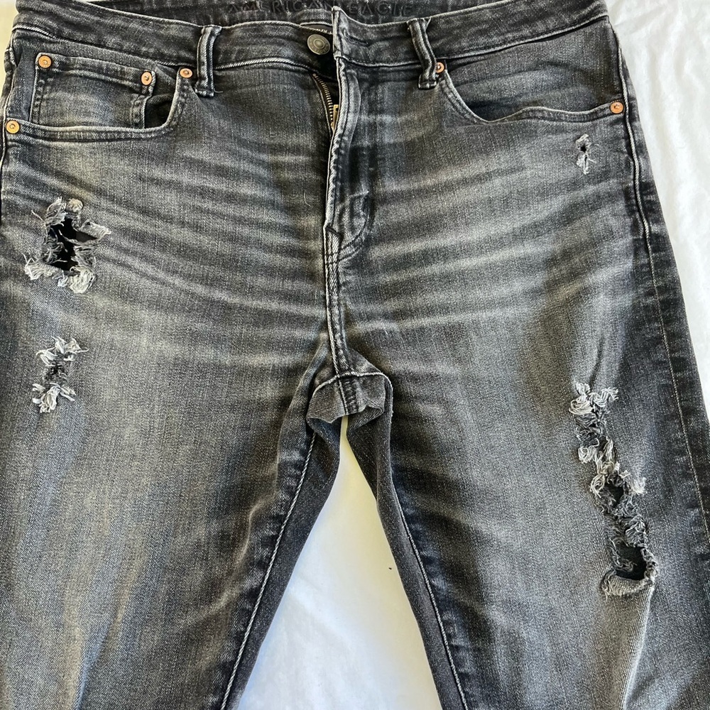 American Eagle Outfitters Airflex Gray Denim size 34X32